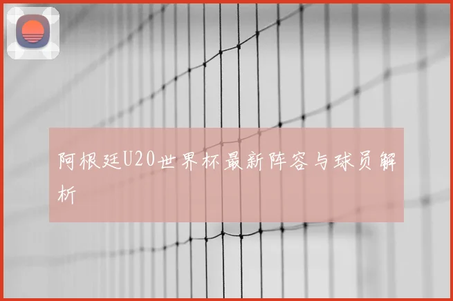 阿根廷U20世界杯最新阵容与球员解析